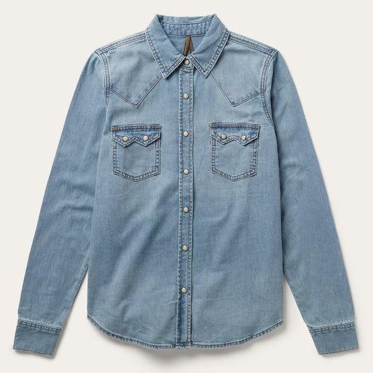 Blue Loose Fit Denim Shirt / Stetson