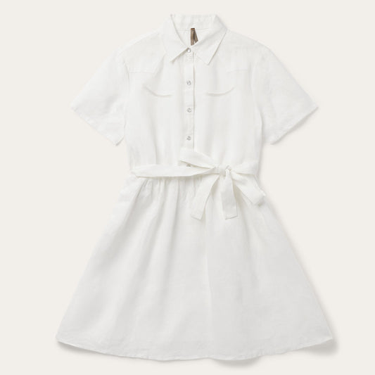 White White Linen Shirt Dress / Stetson