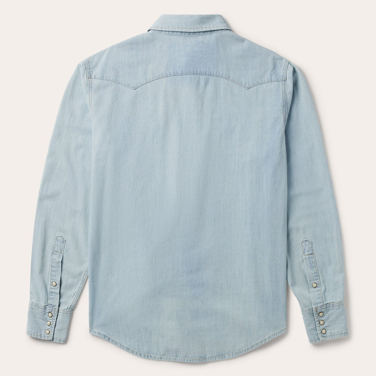 Blue Light Blue Denim Western Shirt / Stetson