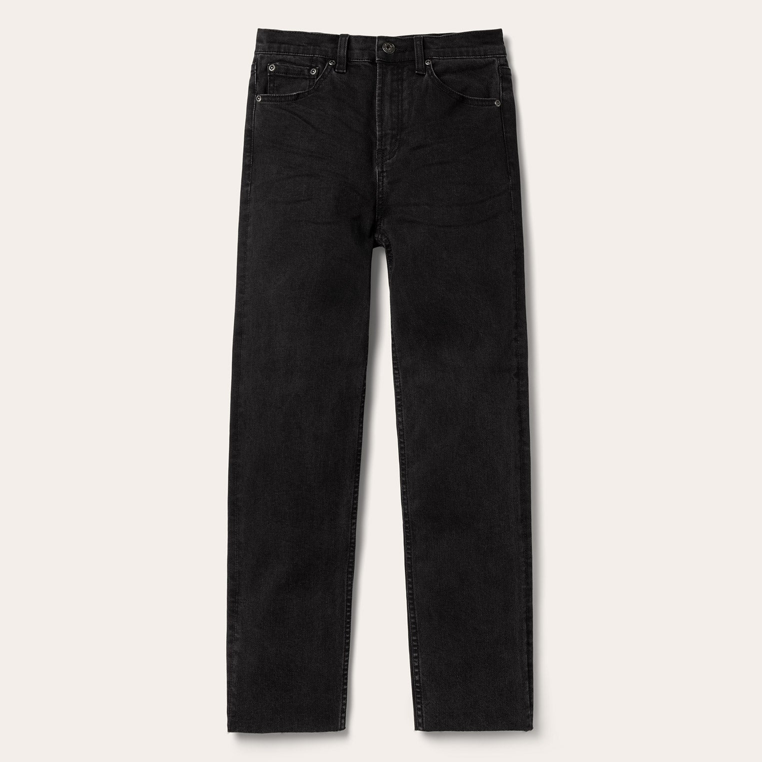 Black 915 High Rise Straight Fit Crop Jeans / Stetson