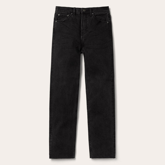 Black 915 High Rise Straight Fit Crop Jeans / Stetson