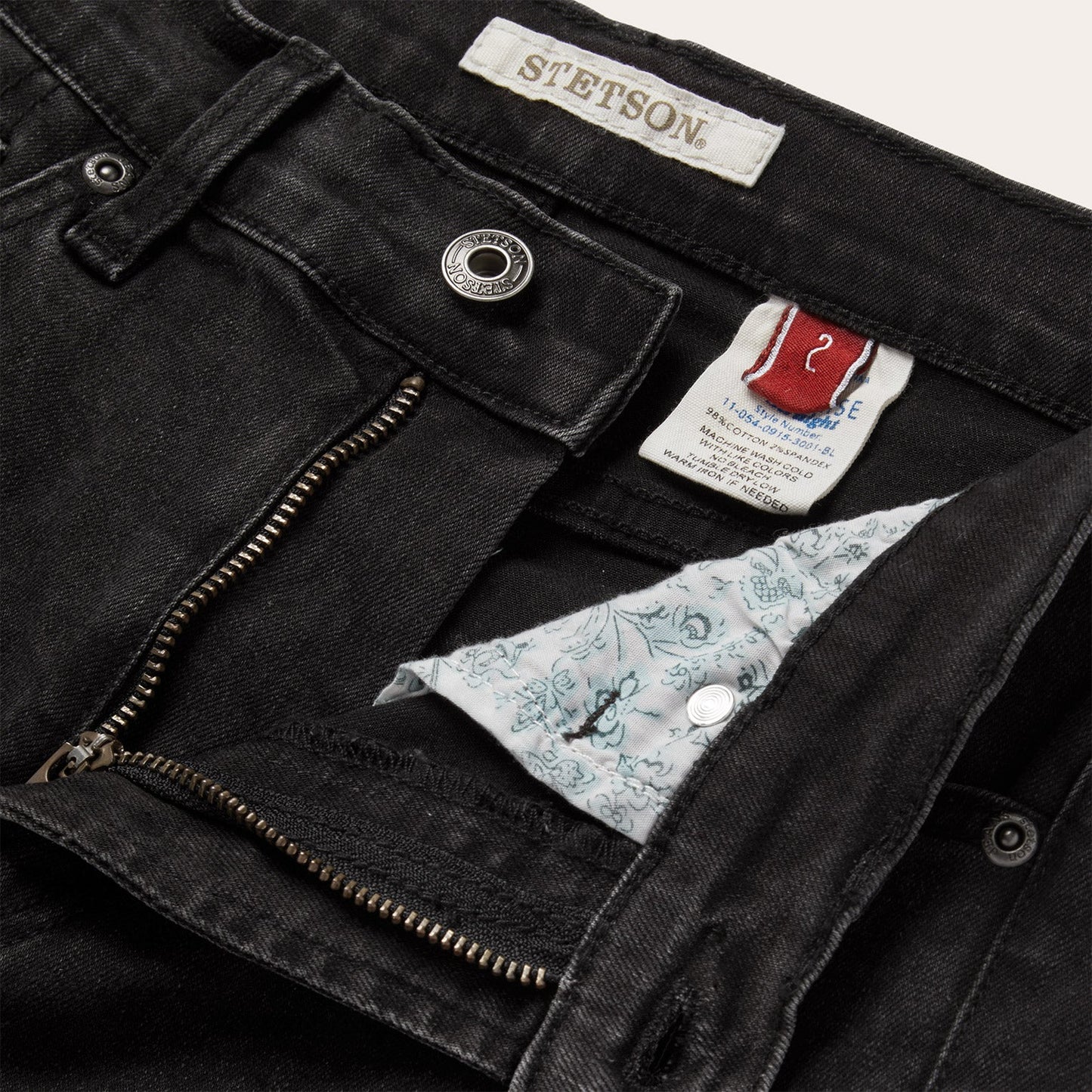 Black 915 High Rise Straight Fit Crop Jeans / Stetson