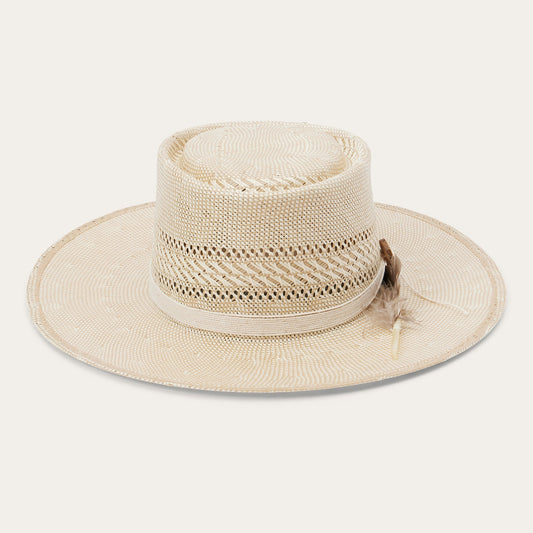 Ivory/Tan Batterson Straw Hat / Stetson