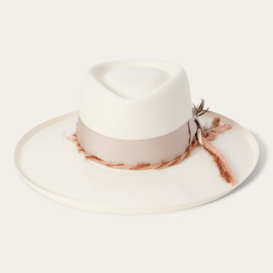 Natural Kings Row Shantung Straw Fedora / Stetson