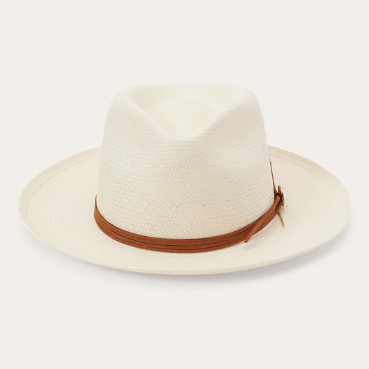 Natural Tallahassee Shantung Straw Fedora / Stetson