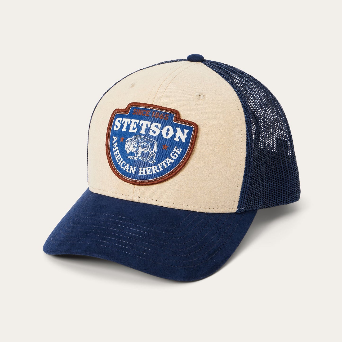 Khaki Khaki Arrowhead Patch Trucker Cap / Stetson