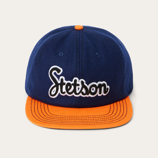 Navy Retro Script Baseball Cap / Stetson