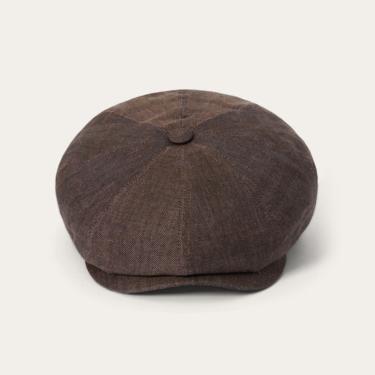 Brown Linen Hatteras Cap / Stetson