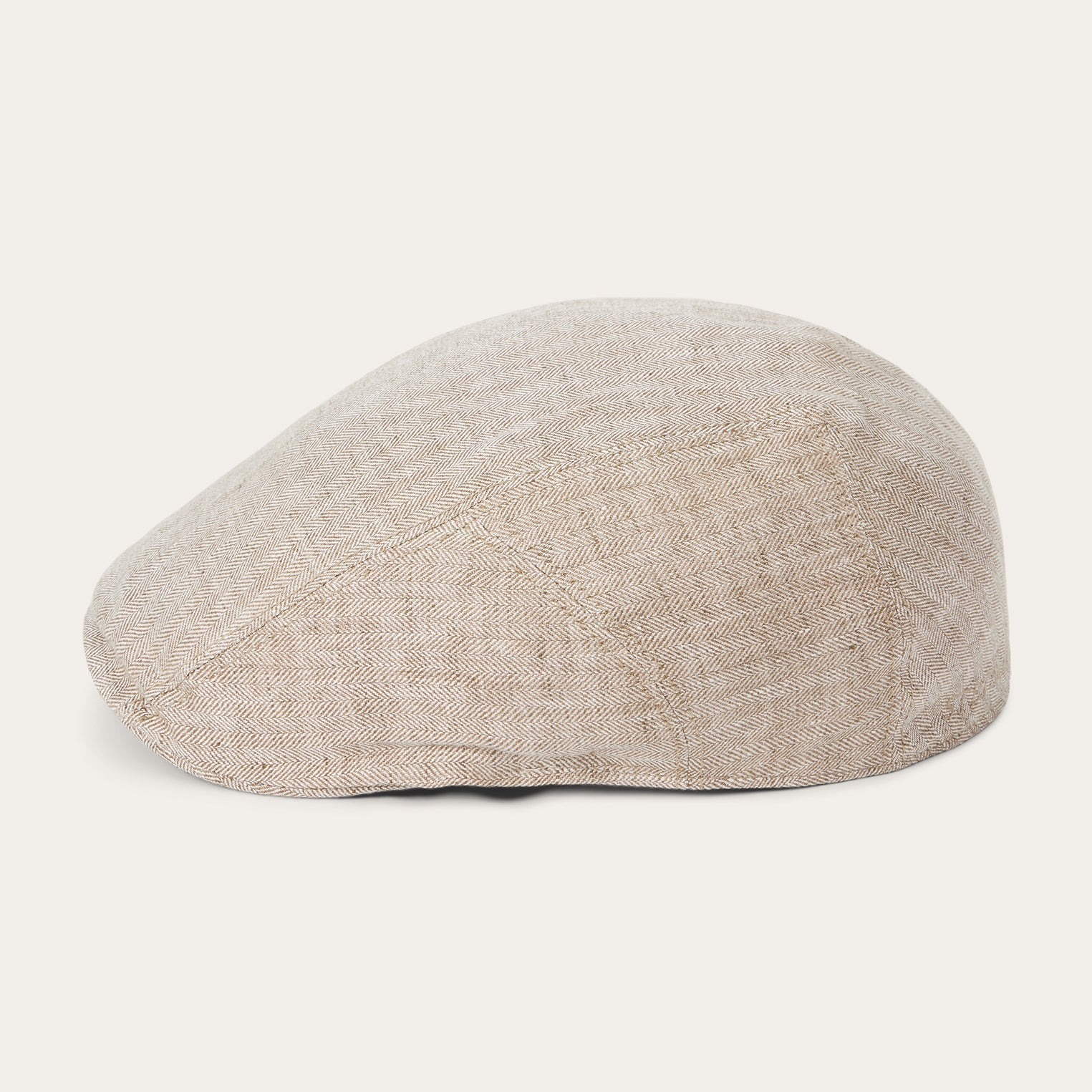 Beige Herringbone Herringbone Linen Ivy Cap / Stetson