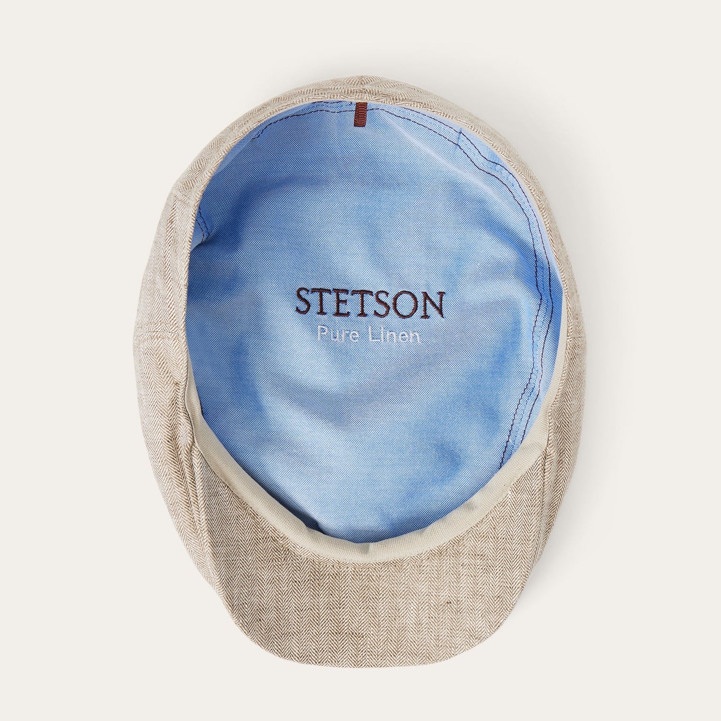 Beige Herringbone Herringbone Linen Ivy Cap / Stetson