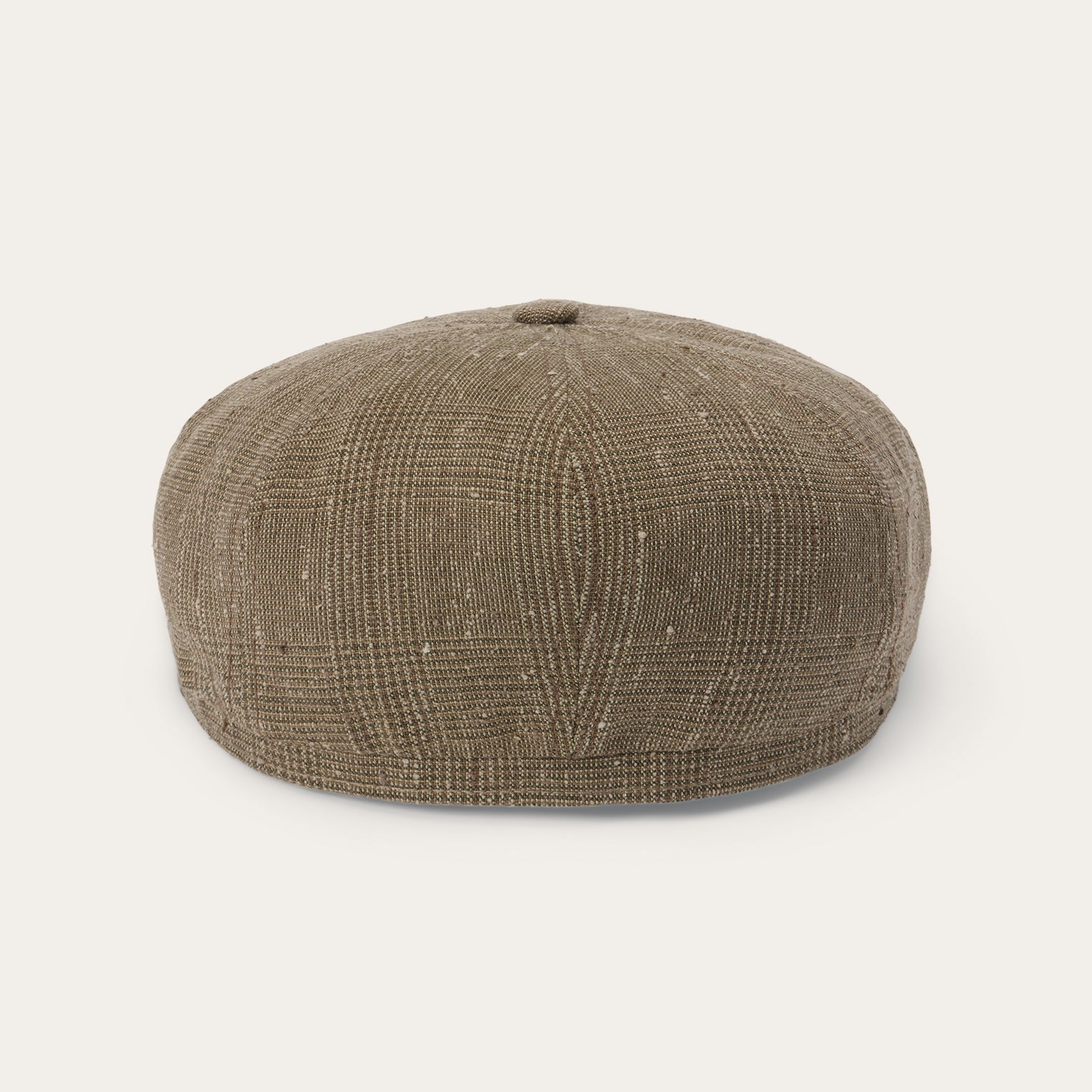 Olive Check Glen Check Linen/Silk Hatteras Cap / Stetson