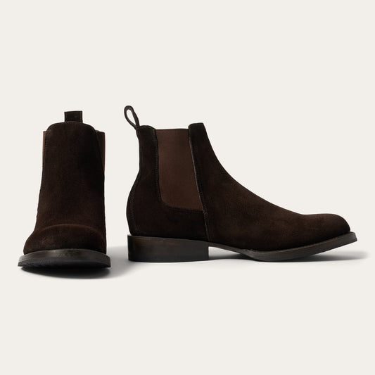 Dark Brown Suede Beat Chelsea Boot / Stetson