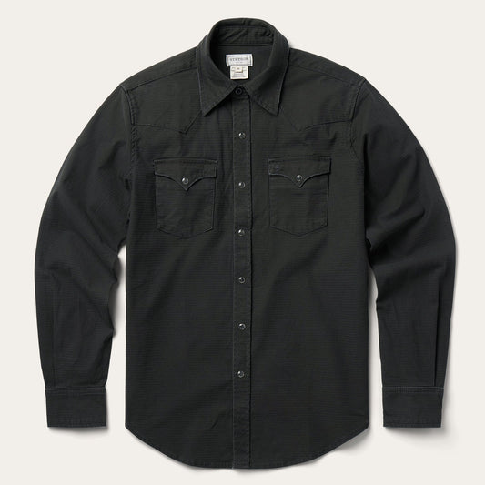 Grey Charcoal Corded Denim Shirt / Stetson