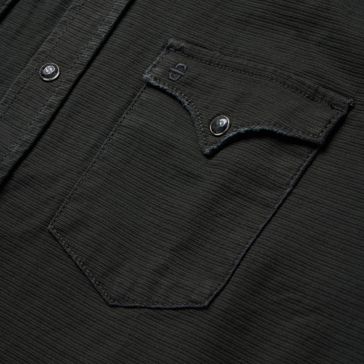 Grey Charcoal Corded Denim Shirt / Stetson