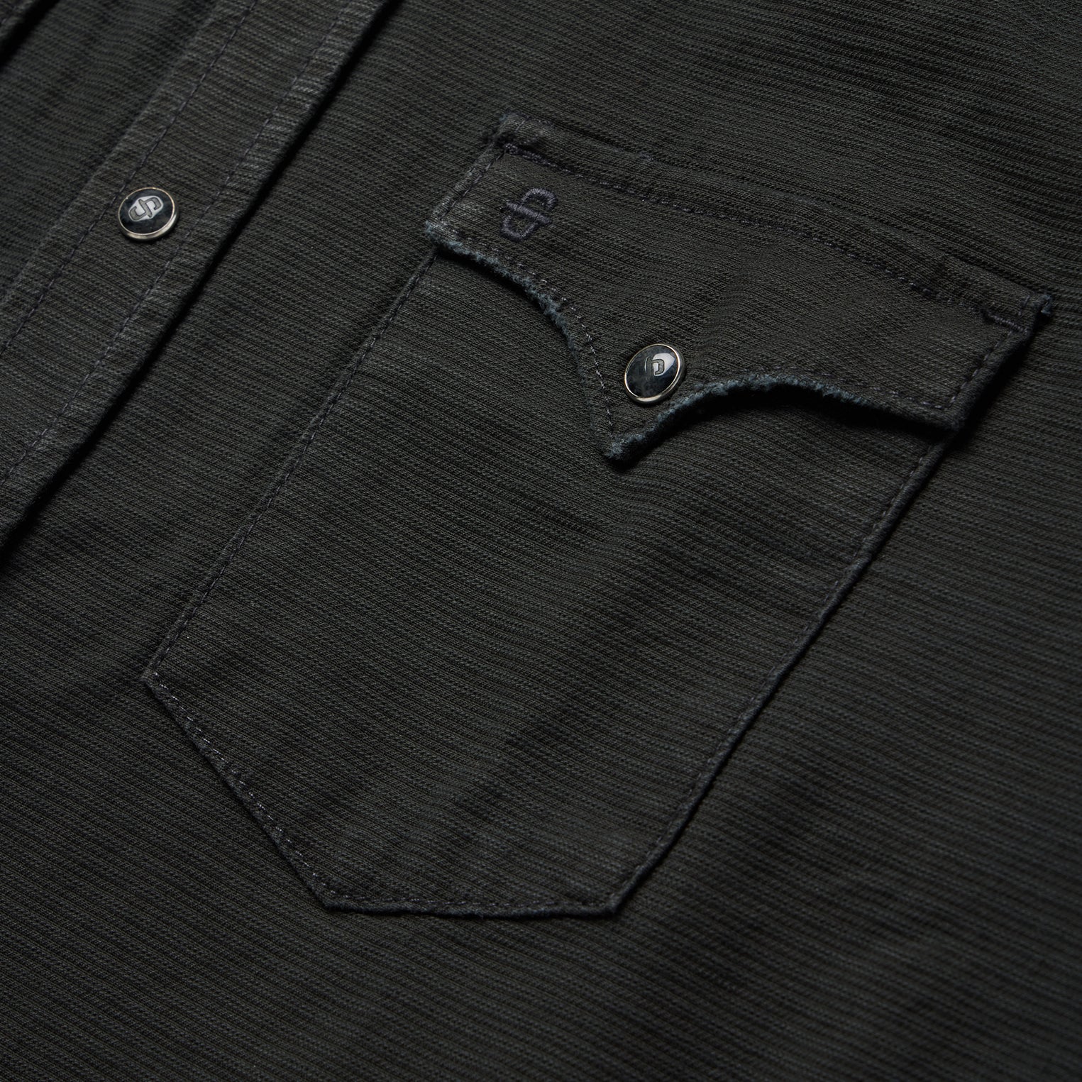 Grey Charcoal Corded Denim Shirt / Stetson