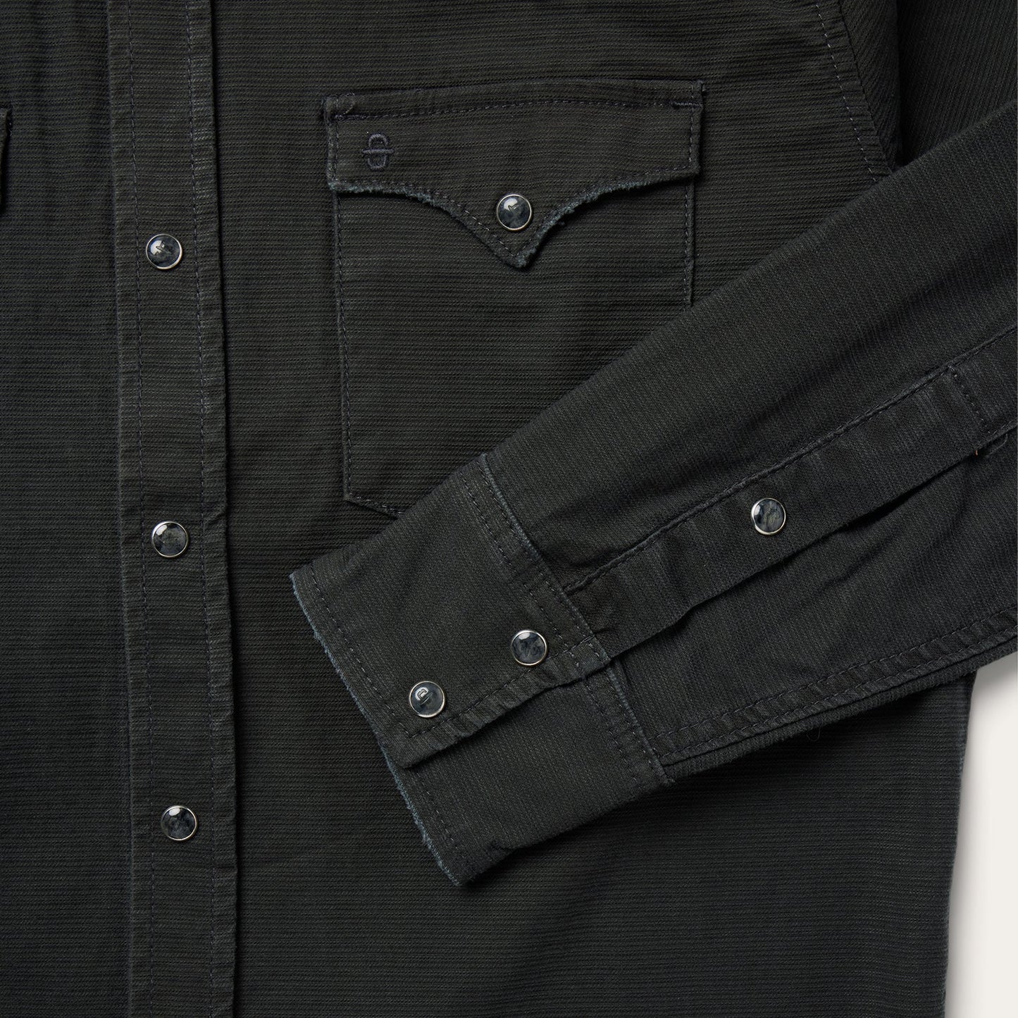 Grey Charcoal Corded Denim Shirt / Stetson