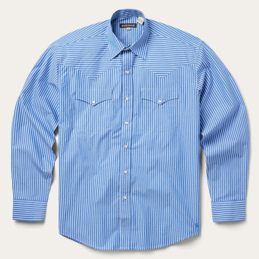 Blue Blue Western Stripe Shirt / Stetson