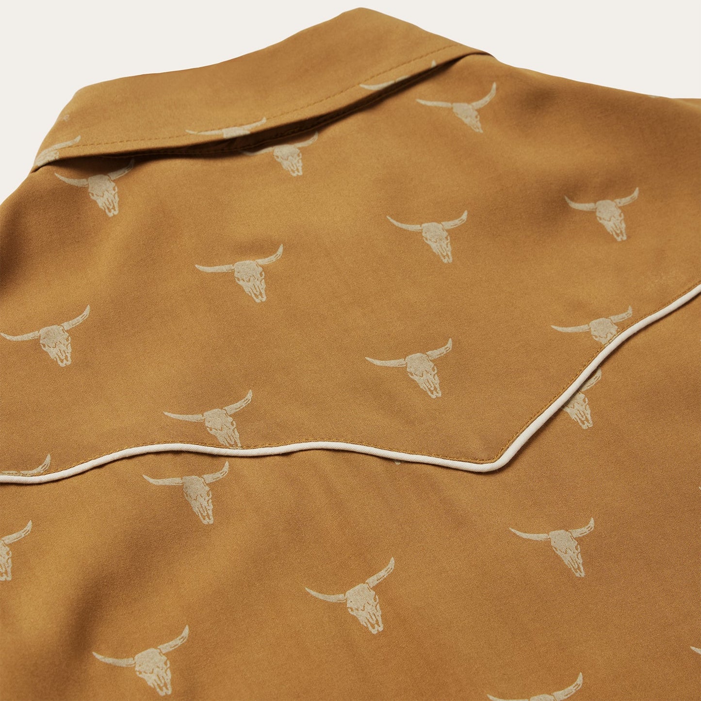Brown Mojave Longhorn Print Snap Western Shirt / Stetson