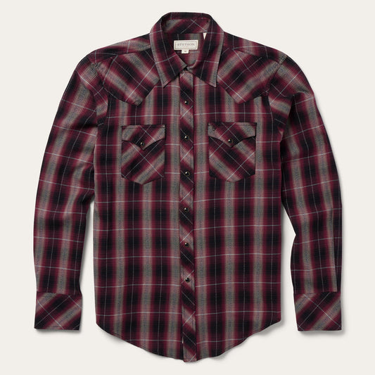 Red Red Marl Plaid Western Shirt / Stetson