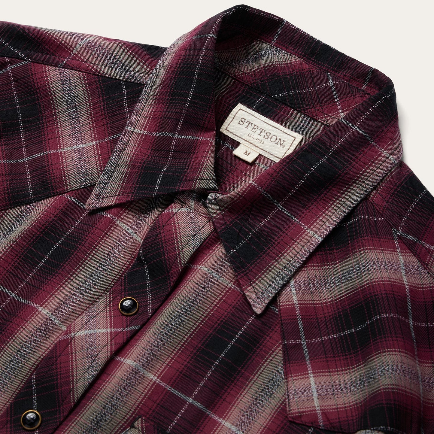Red Red Marl Plaid Western Shirt / Stetson
