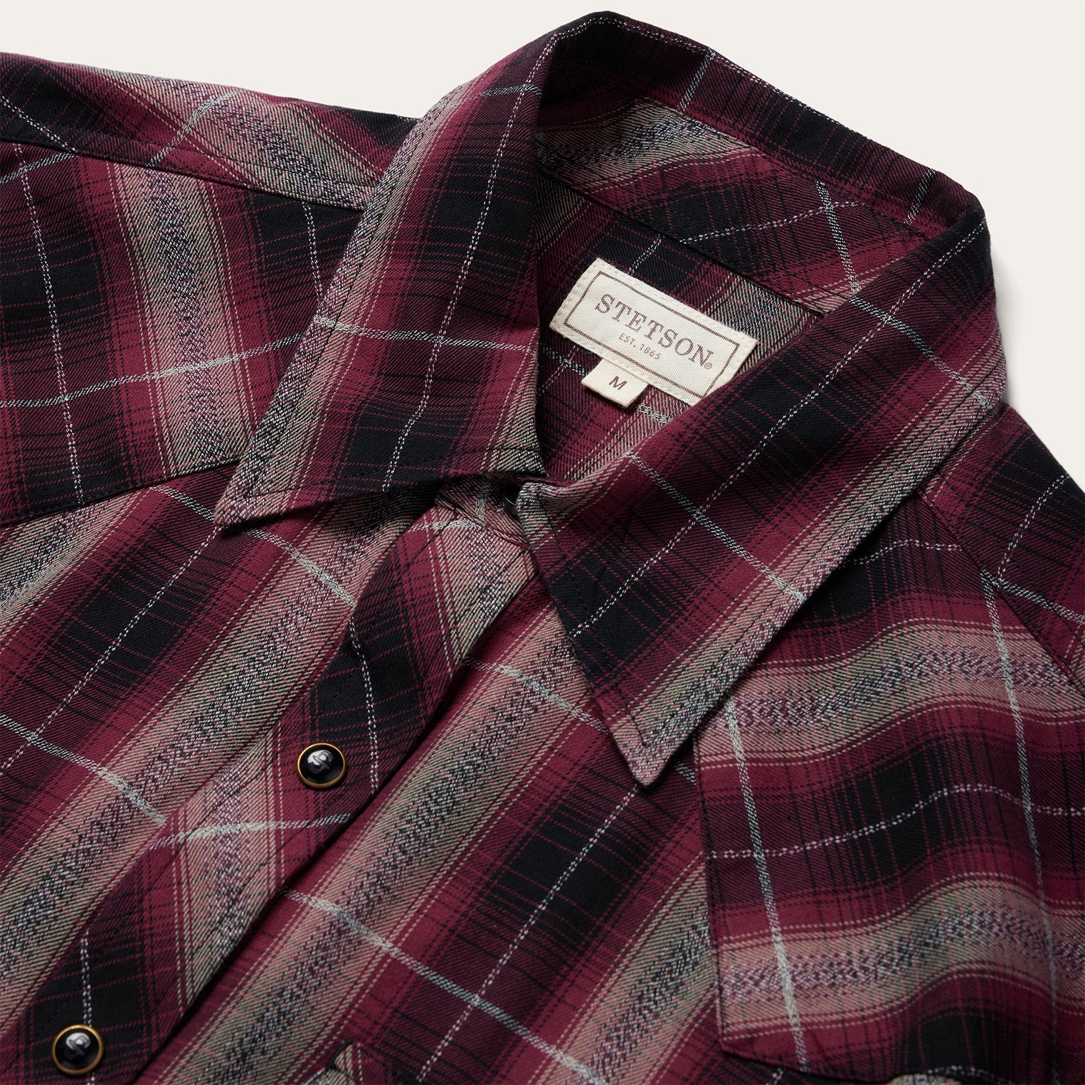 Red Red Marl Plaid Western Shirt / Stetson