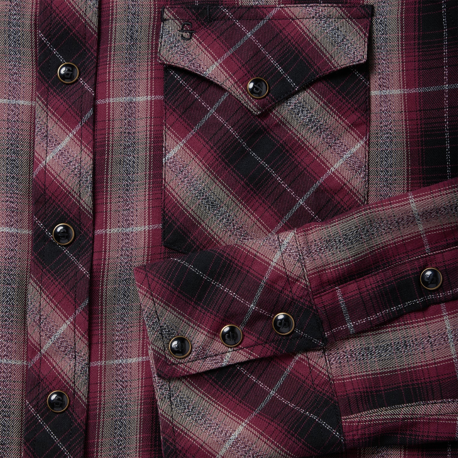 Red Red Marl Plaid Western Shirt / Stetson