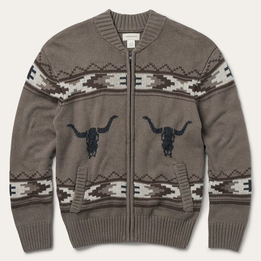 Brown Longhorn Cardigan / Stetson