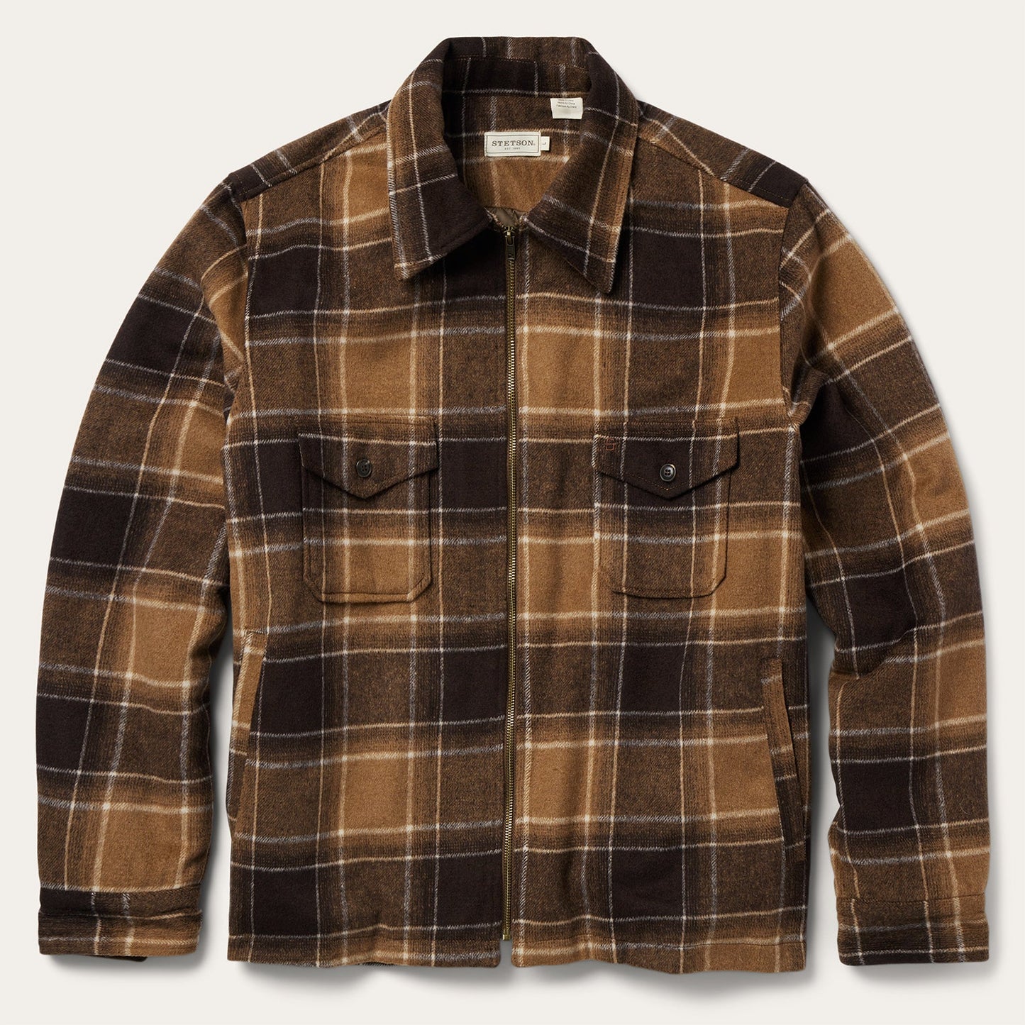 Brown Brown Plaid Western Coat / Stetson