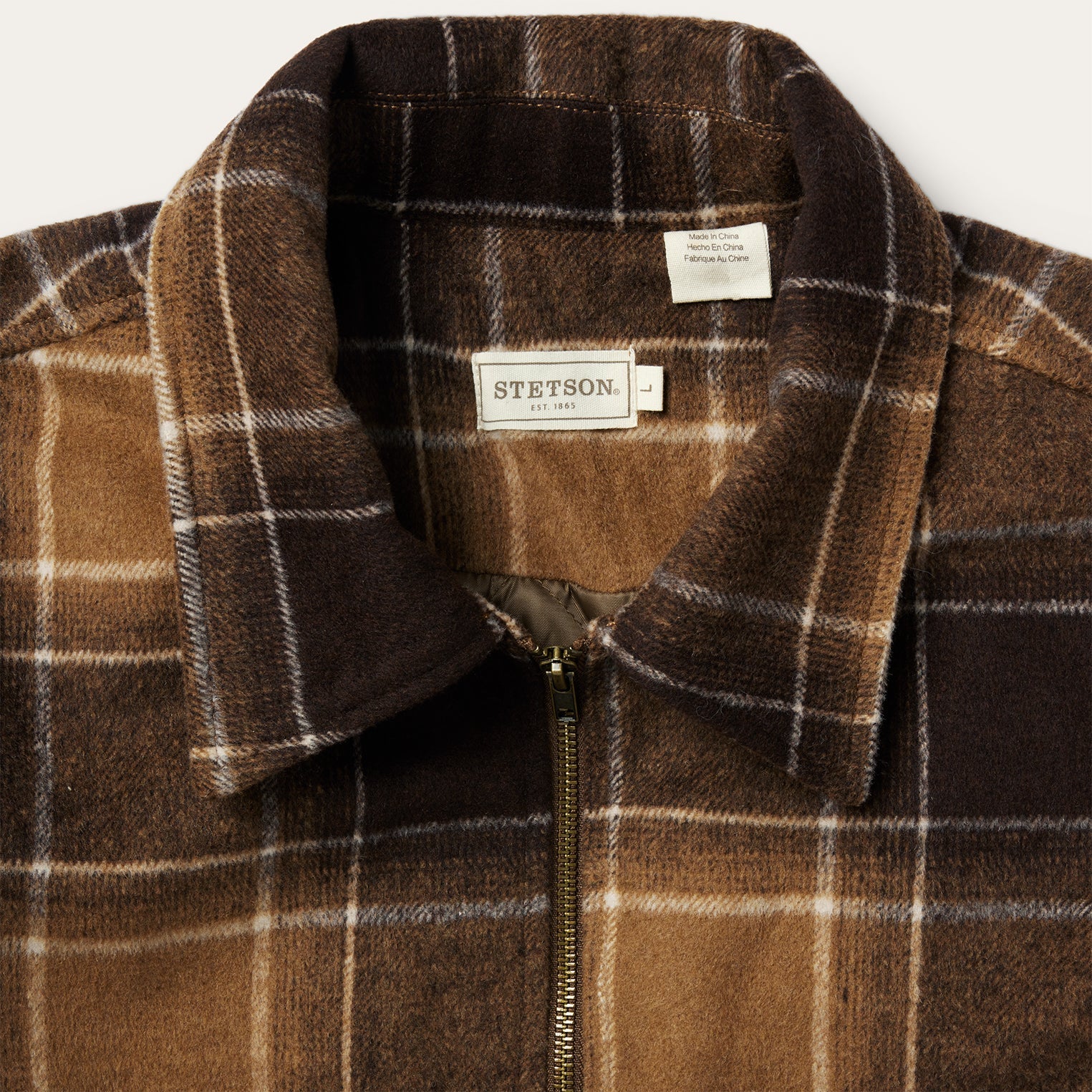 Brown Brown Plaid Western Coat / Stetson