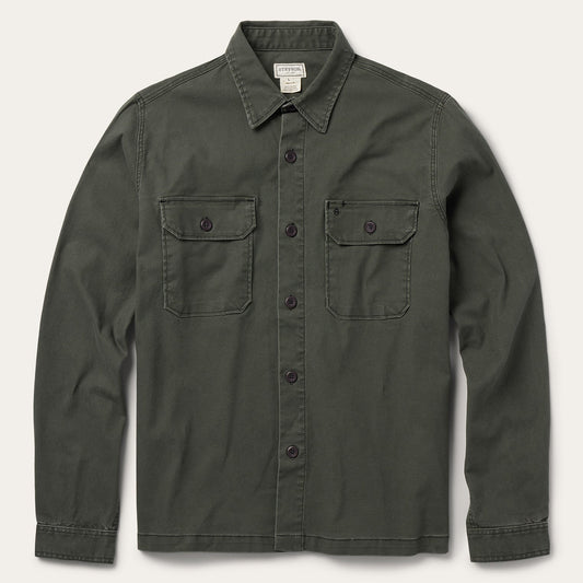 Green Stretch Canvas Jac-Shirt / Stetson