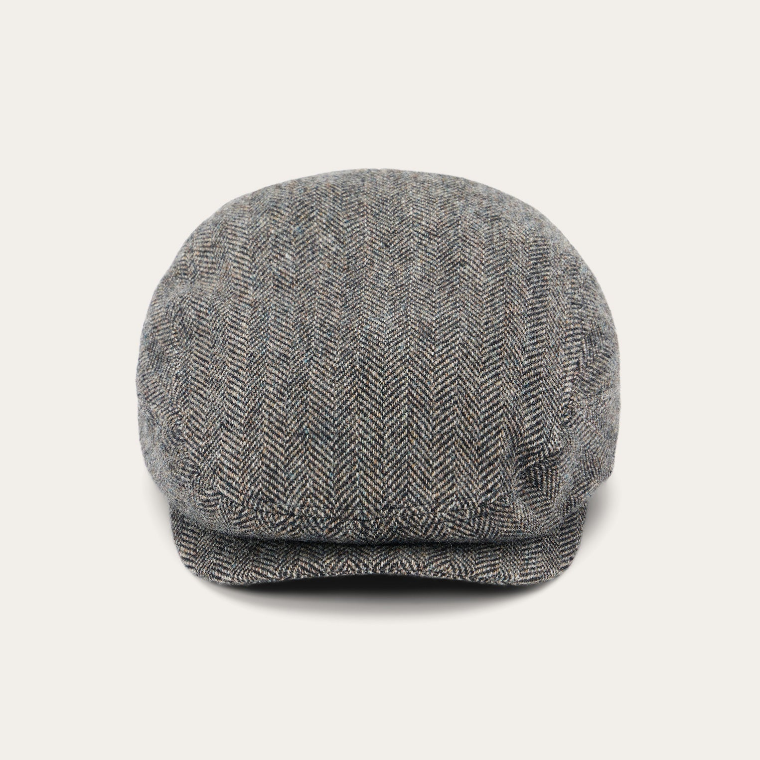 Anthra Melange Herringbone Wool Herringbone Driver Cap / Stetson