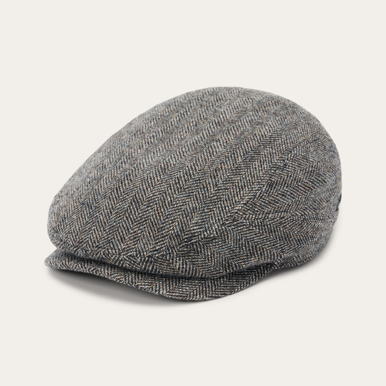 Anthra Melange Herringbone Wool Herringbone Driver Cap / Stetson