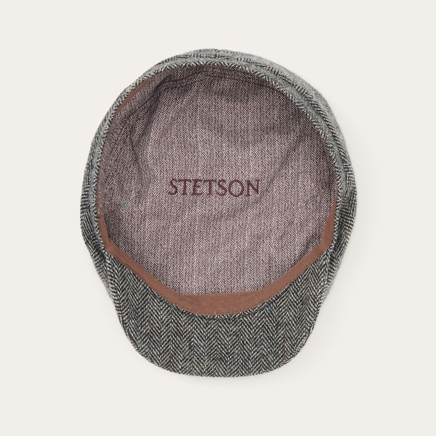 Anthra Melange Herringbone Wool Herringbone Driver Cap / Stetson