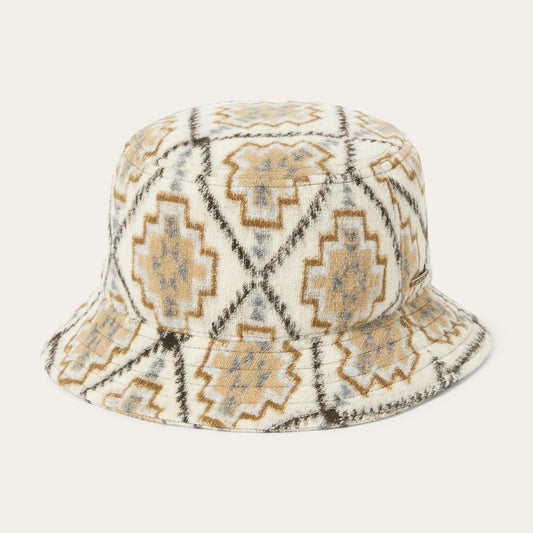 Off White / Beige Navajo Jersey Bucket Hat / Stetson