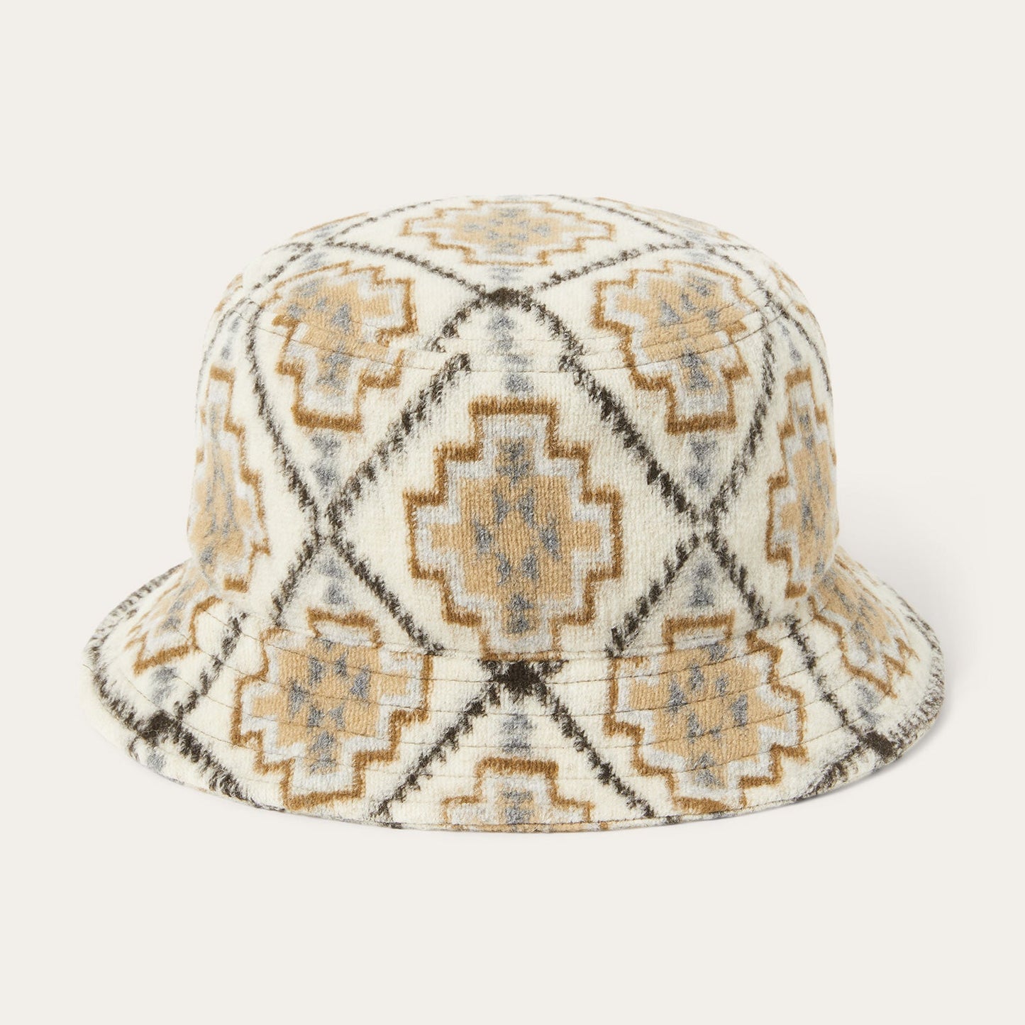 Off White / Beige Navajo Jersey Bucket Hat / Stetson