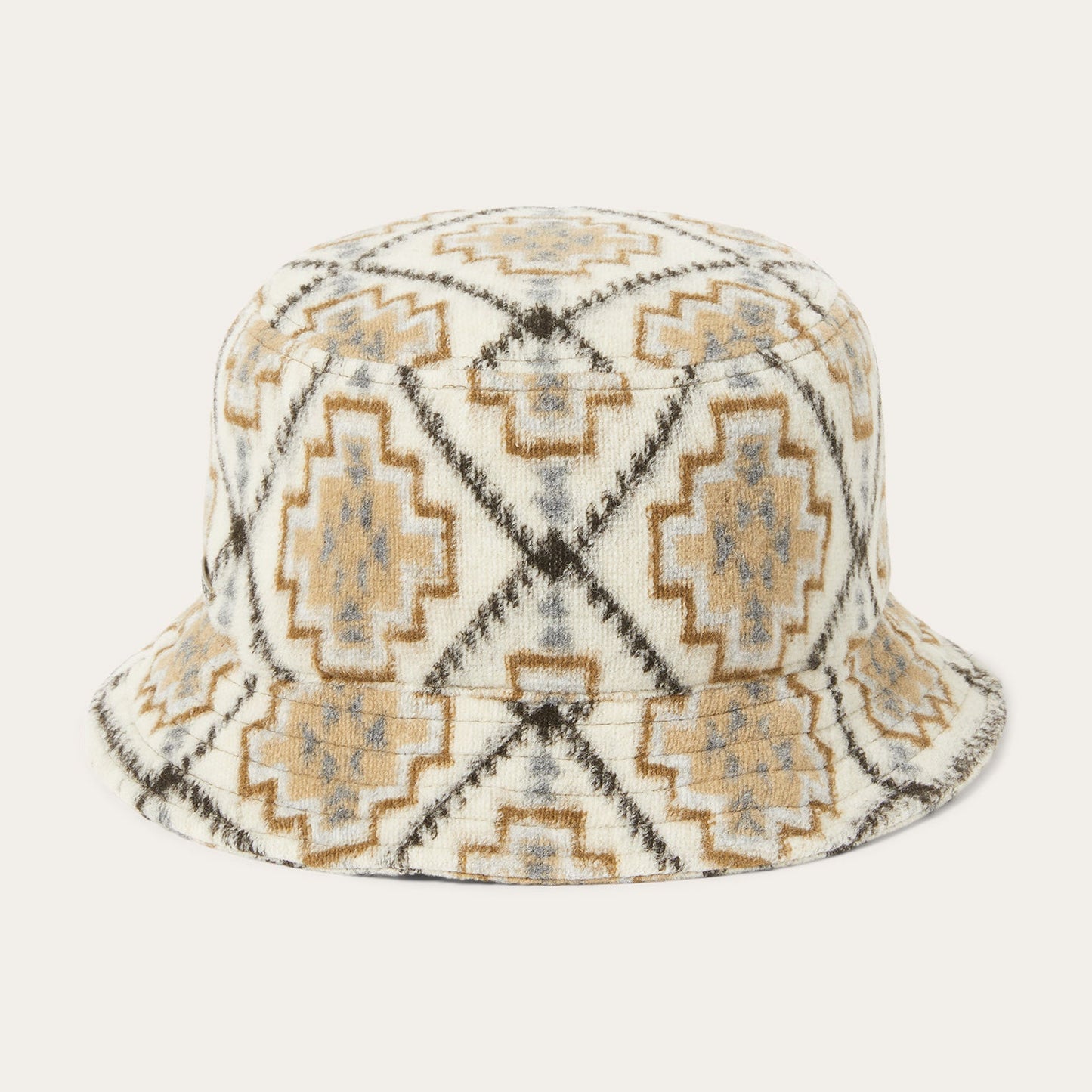 Off White / Beige Navajo Jersey Bucket Hat / Stetson