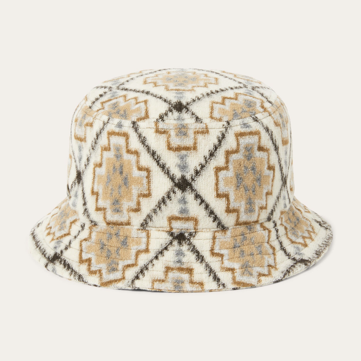 Off White / Beige Navajo Jersey Bucket Hat / Stetson