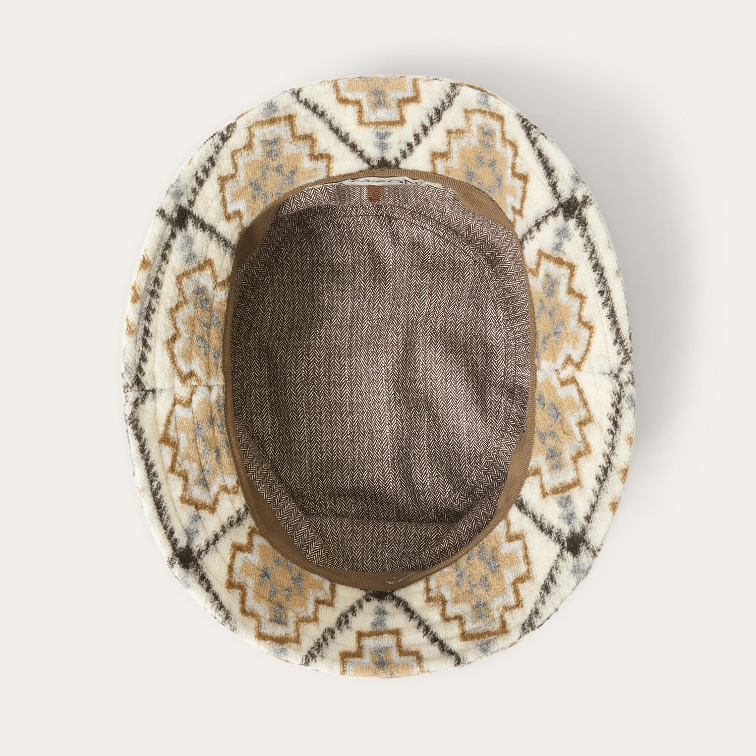 Off White / Beige Navajo Jersey Bucket Hat / Stetson