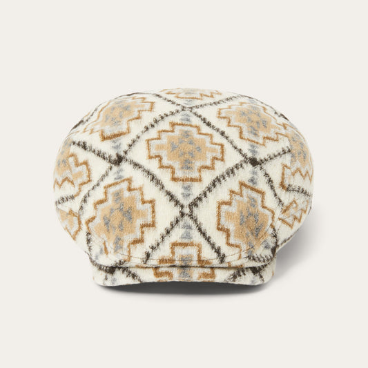 Off White / Beige Navajo Jersey Driver Cap / Stetson