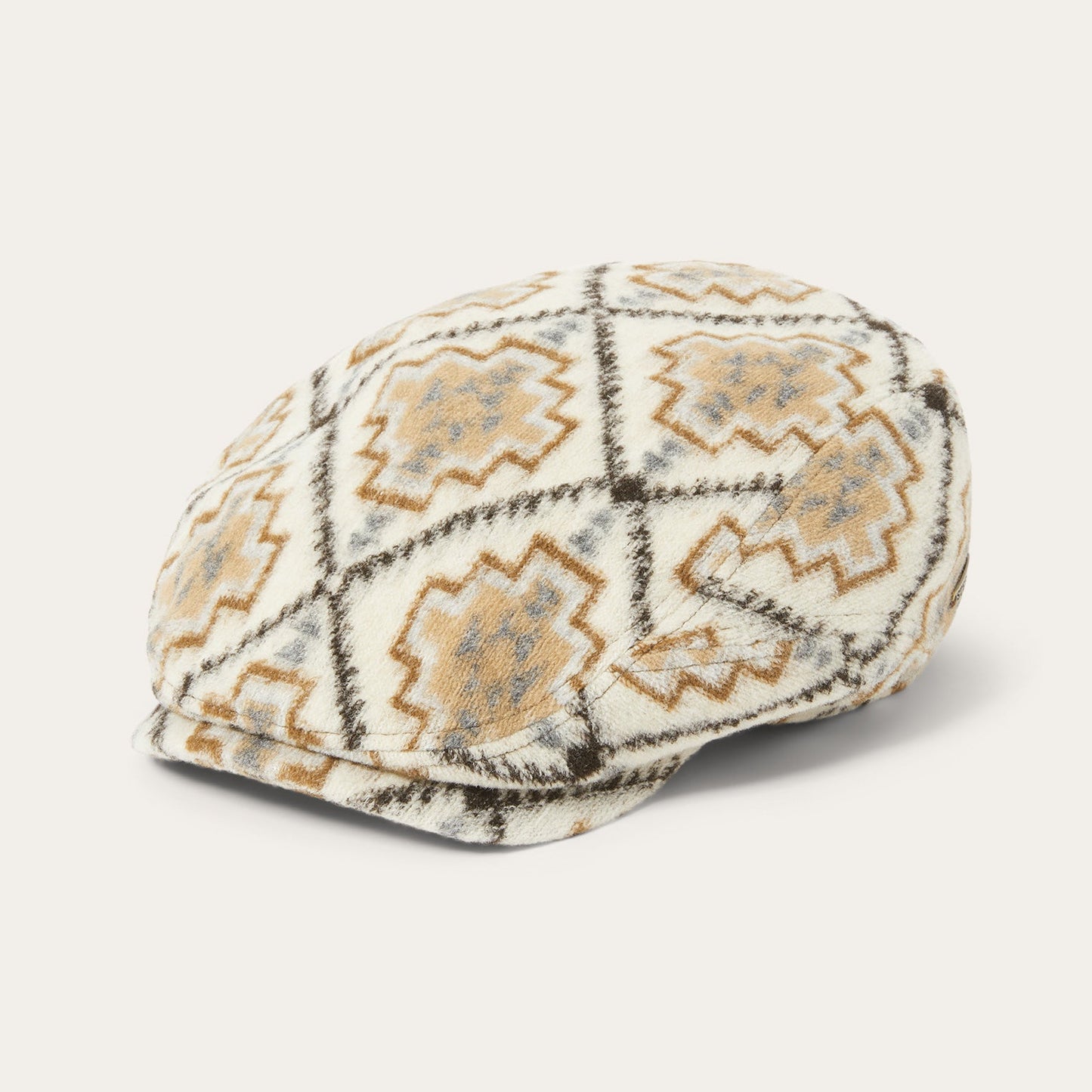 Off White / Beige Navajo Jersey Driver Cap / Stetson