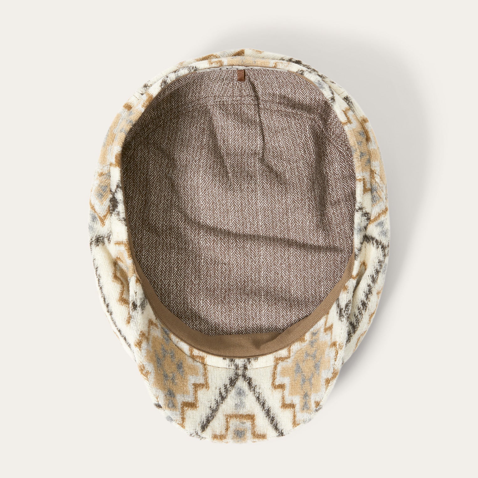 Off White / Beige Navajo Jersey Driver Cap / Stetson