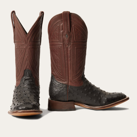Black Dillon Ostrich Boots / Stetson