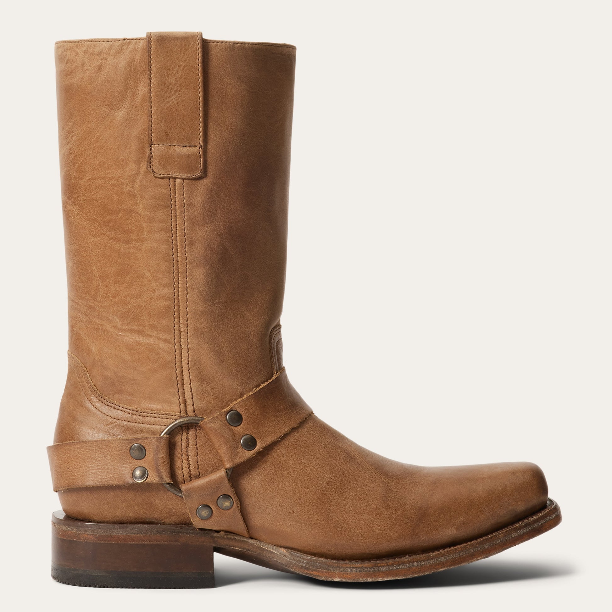 Burnished Vintage Tan Heritage Harness Boots / Stetson