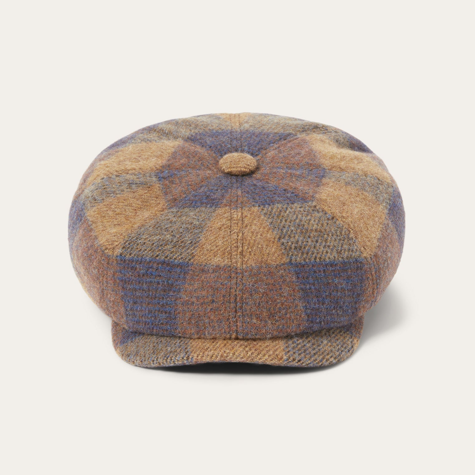 Cognac/Sand/Blue Wool Check Hatteras / Stetson