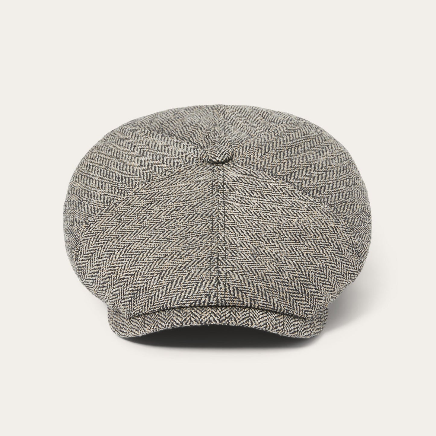 Black/Brown Herringbone Silk Six-Panel Cap / Stetson
