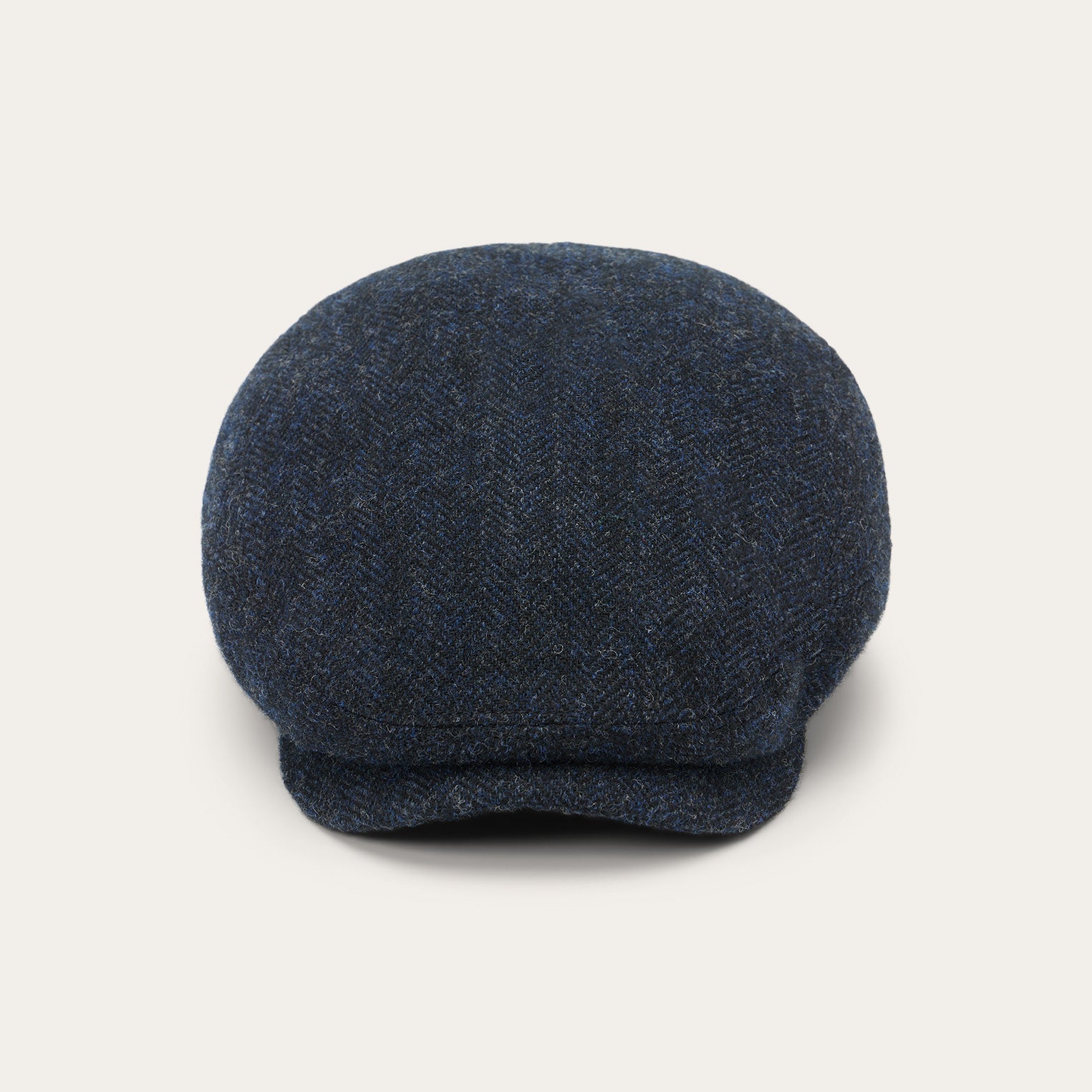 Dark Navy Herringbone Wool Herringbone Driver Cap / Stetson
