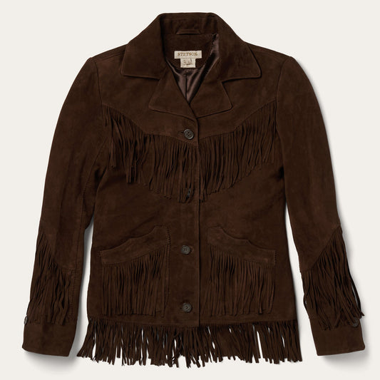 Chocolate Fringe Suede Jacket / Stetson