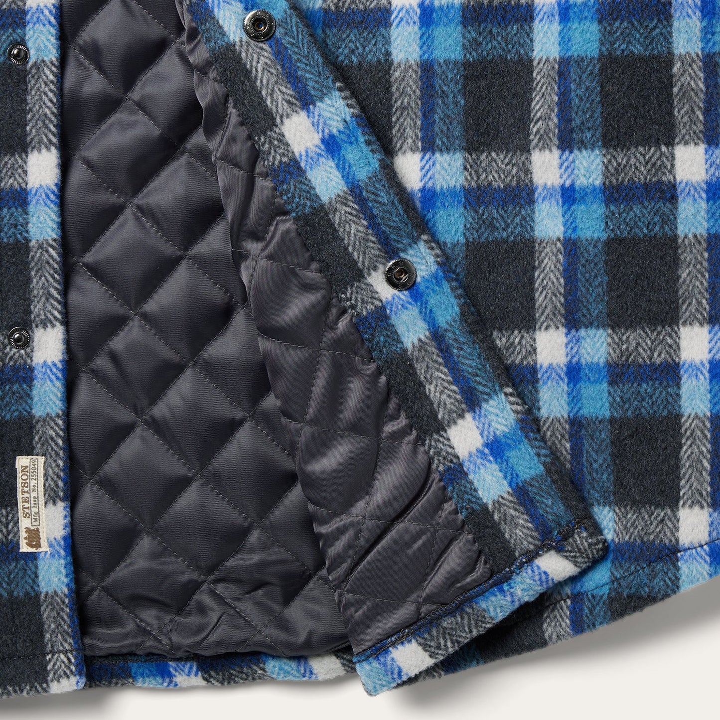 Blue Blue Plaid Quilted Shirt Jacket / Stetson