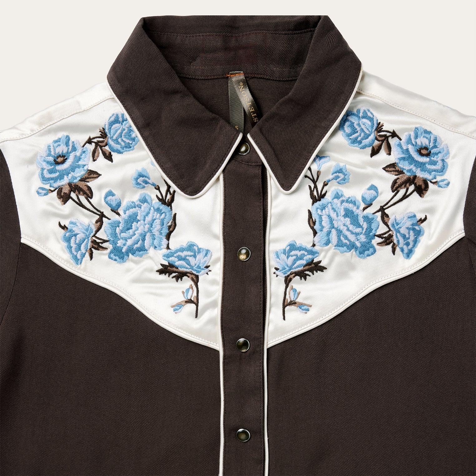 Brown Embroidered Western Shirt / Stetson