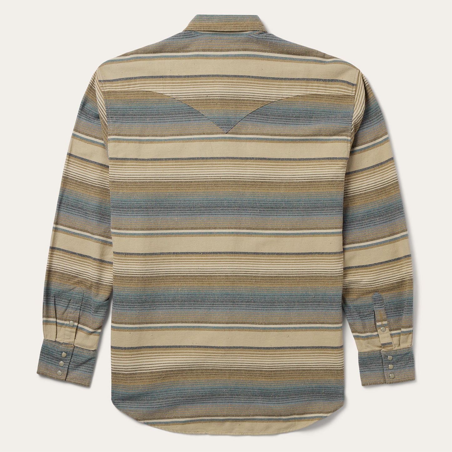 Blue Blue Stripe Flannel Western Shirt / Stetson